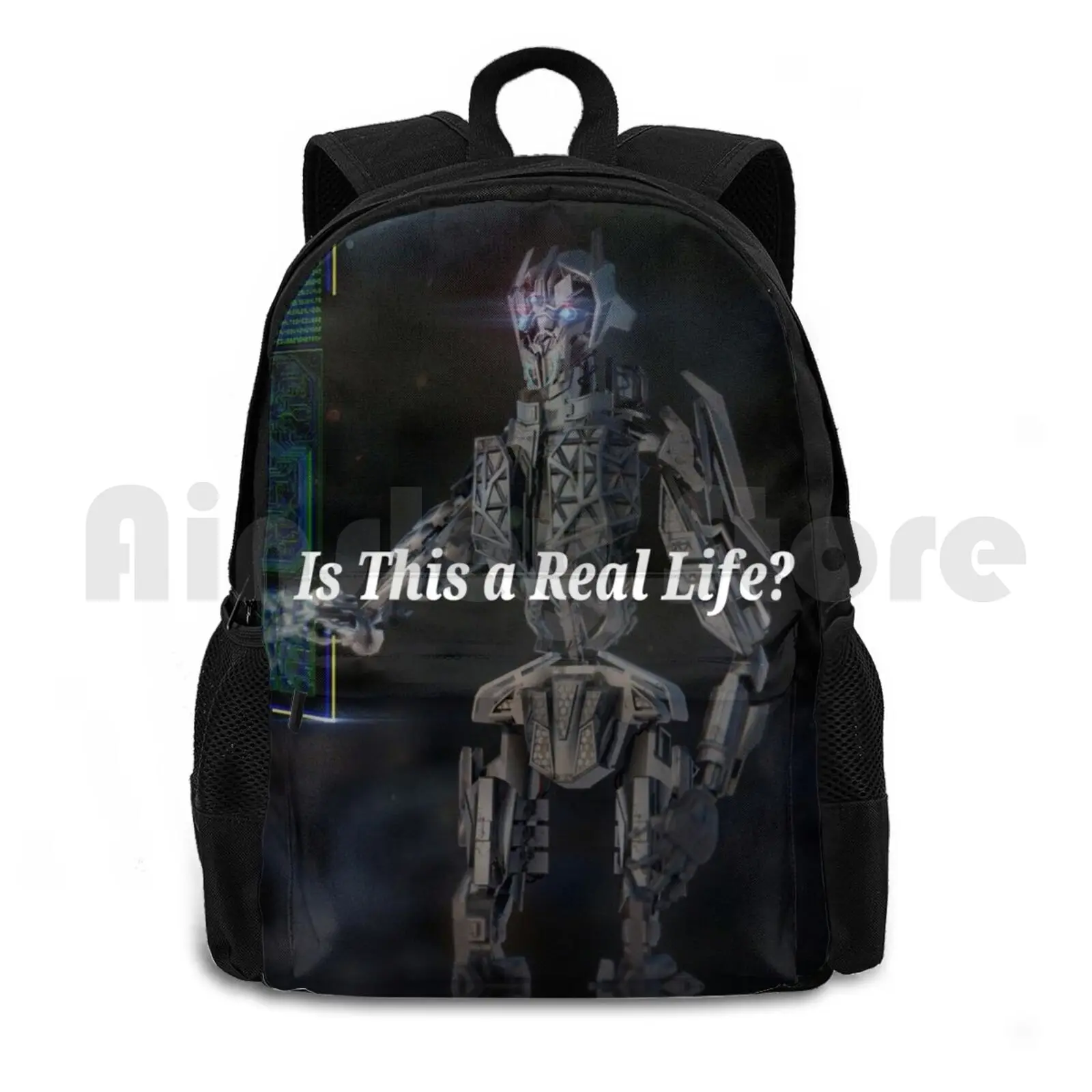 Robotix Outdoor Hiking Backpack Waterproof Camping Travel Sci Fi Robocop Matrix Superhero