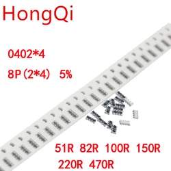 100pcs 0402*4 8P4R 2*4P SMD Network Resistor Array 0 ~ 1M 1 10 22 47 100 220 330 470 1K 2.2K 4.7K 10K 22K 47K 100K 220K 470K ohm