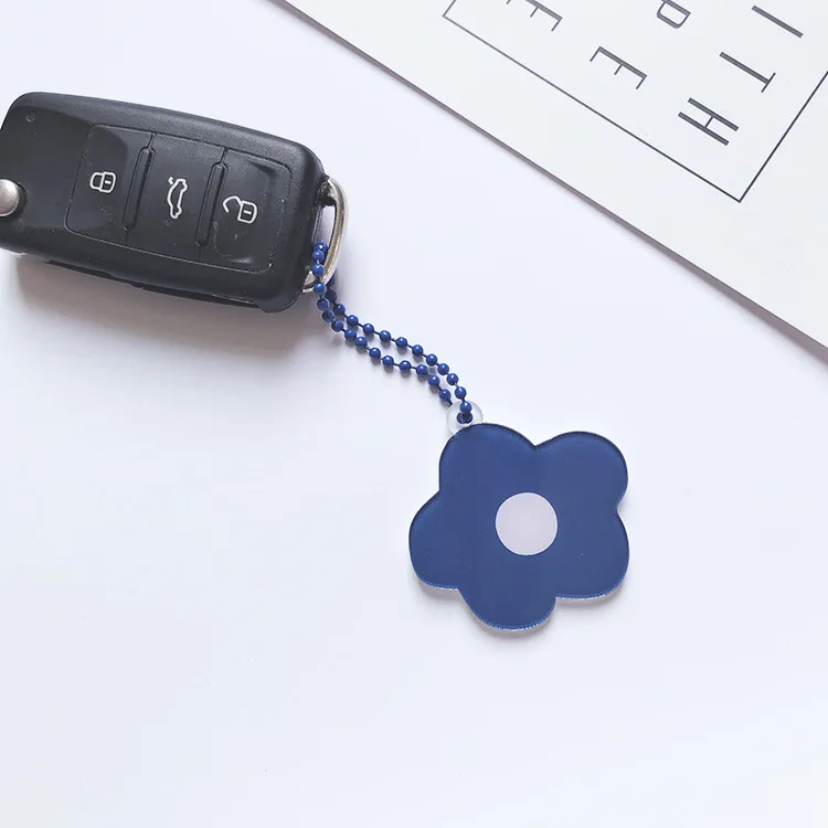 Ins Cute Cartoon Key Chain Flower Strawberry Creative Girl Bag Mobile Phone Shell Pendant Acrylic Chain Key Management Gift