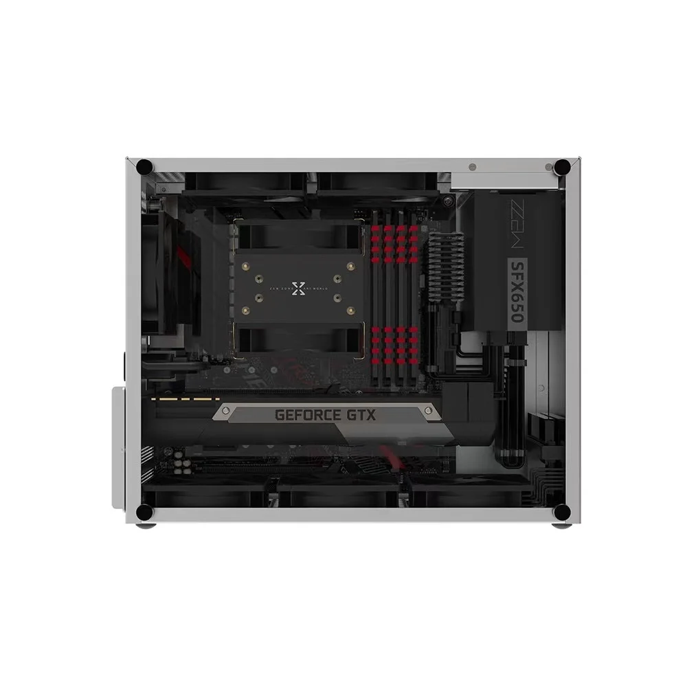 ZZAW C2 Mini Itx Aluminum Alloy  Computer Pc Case  MATX Motherboard ATX Power Desktop  Portable  Chasseis DIY