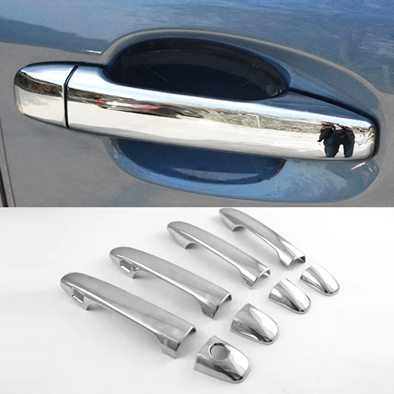 Chrome silver Side Smart Door Handle Covers Trims For 2010-2017 Toyota Prius Hybrid MPV Hatchback 2011 2012 2013 2014 2015 20