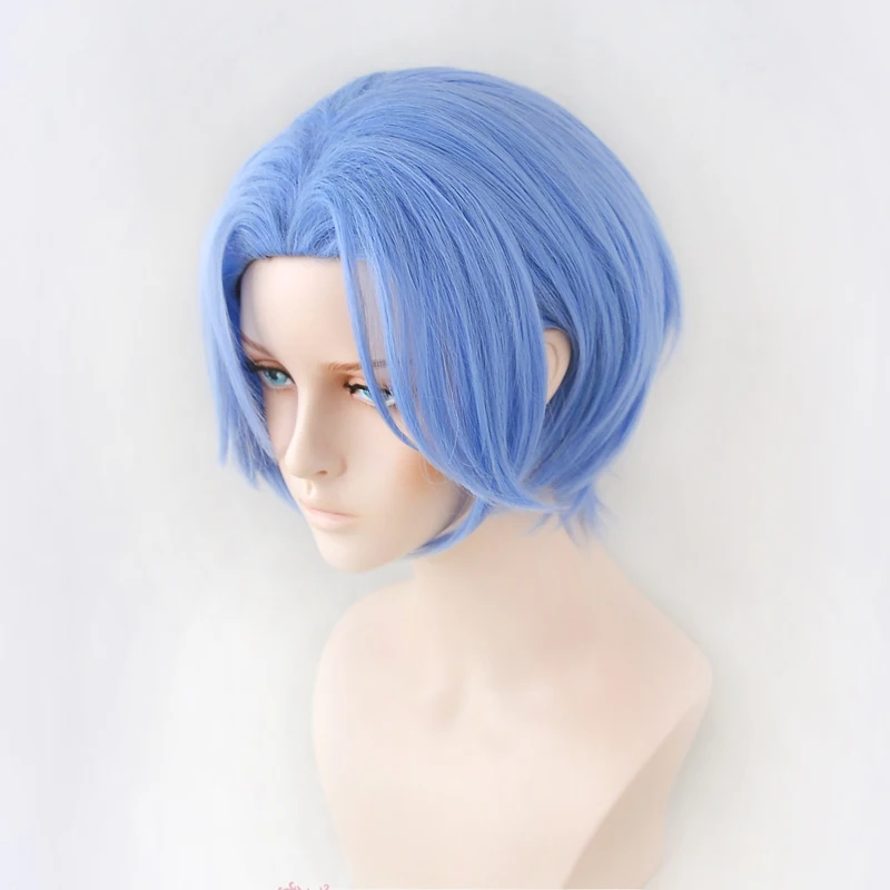 Anime SK8 The Infinity Langa Hasegawa Cosplay Wig Hasegawa Ranga Blue Short Heat-resistant Fiber Hair + Free Wig Cap Men Women