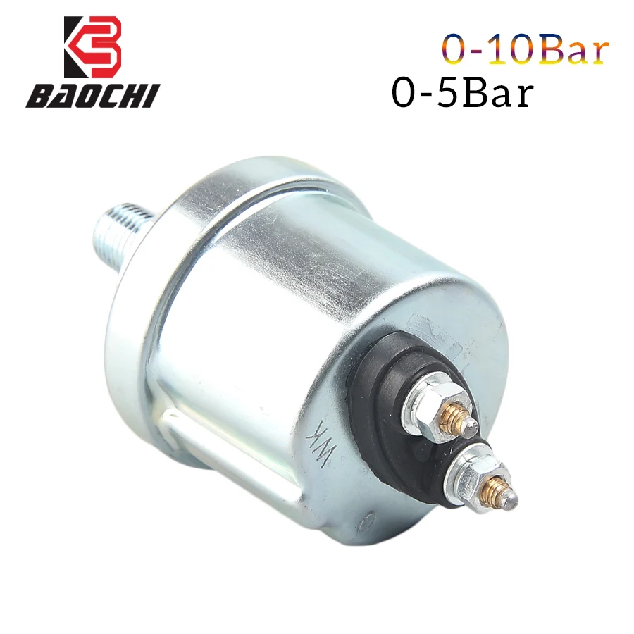 Auto Engine Oil Pressure Sensor 0-5bar 0-10Bar Thread M10*1 Gauge Sender Vehicle Pressure Sensor for Boat Truck VDO Car Parts