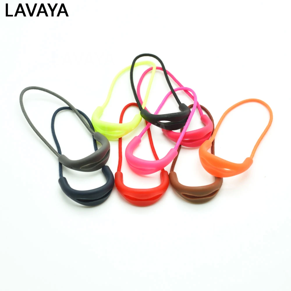 10pcs/pack Mix Color U Shape Zipper Pulls Cord Ends Strap Lariat For Apparel Accessories