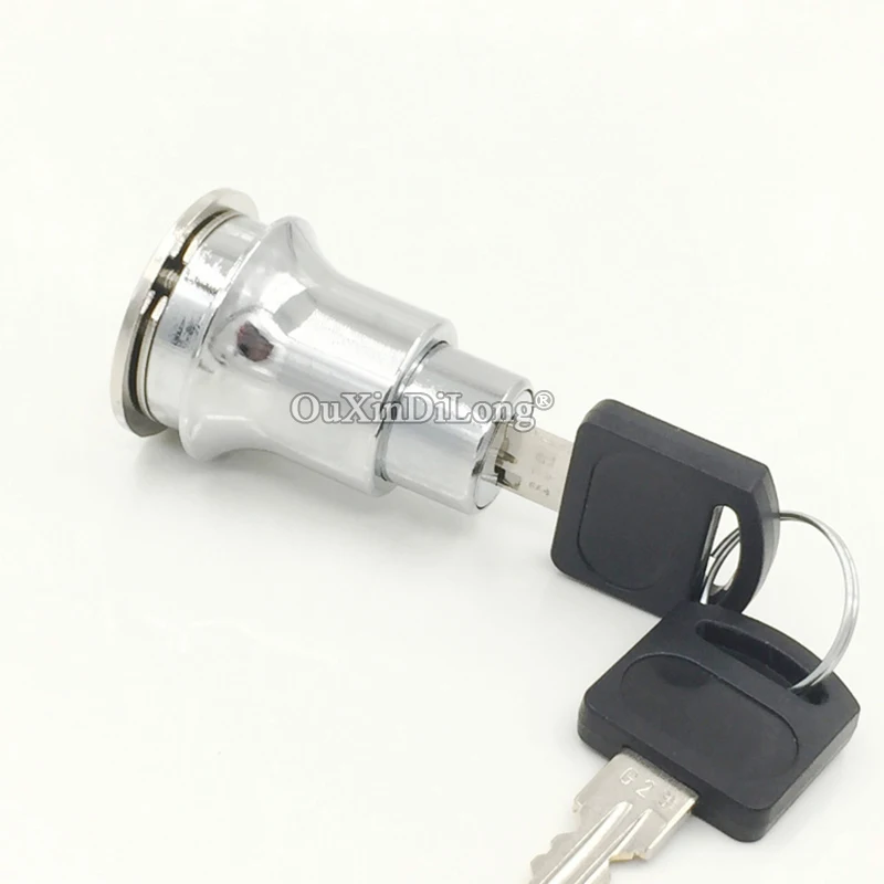 Brand New Chromed 5PCS Zinc Alloy Glass Cabinet Locks Shopping Mall Jewelry Display Cabinet Door Lock Keys Alike for 5~8mm Glass