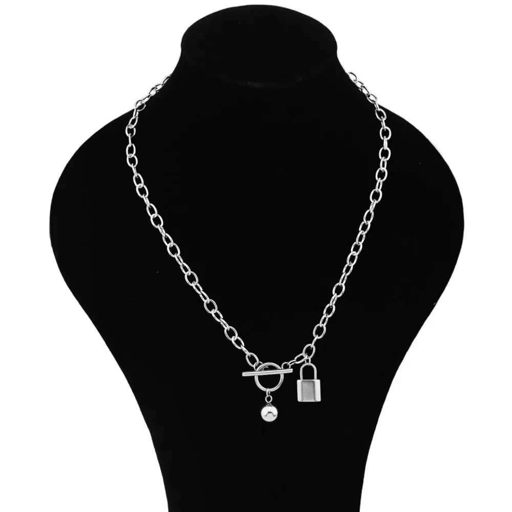 Male star same double-layer necklace clavicle chain sweater chain detachable long necklace street shooting Kpop stainless 15