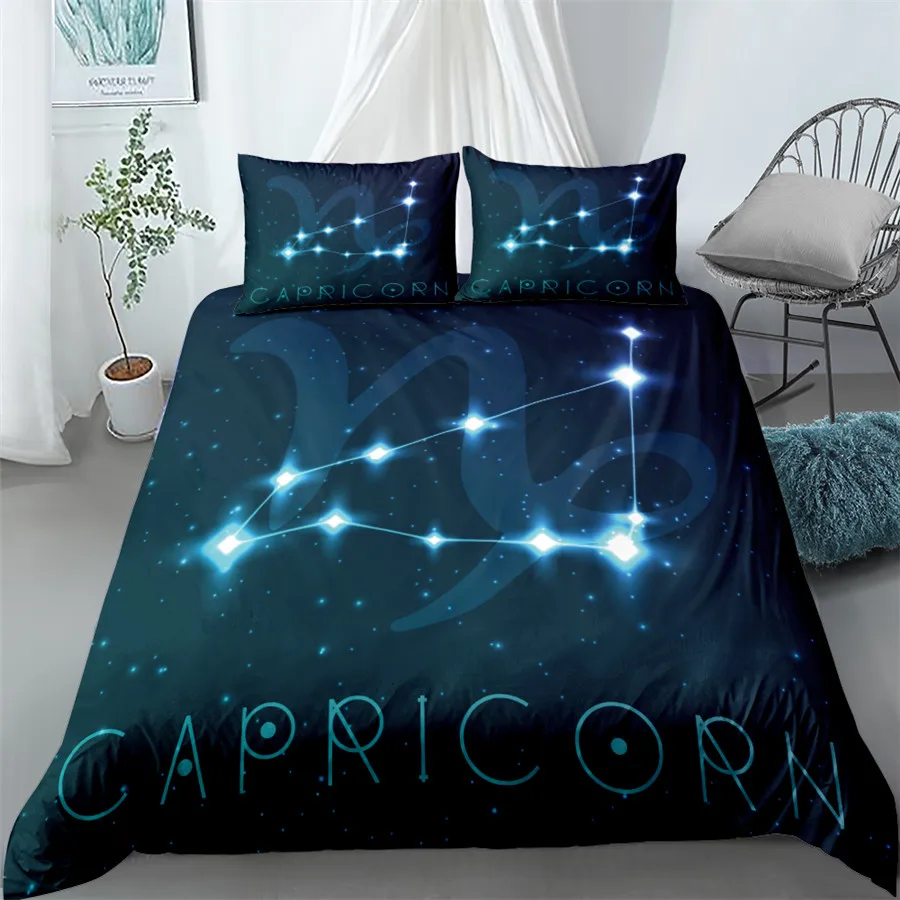 Celestial Constellation Bedding Set king queen double full twin single size duvet cover pillow case bed linen set