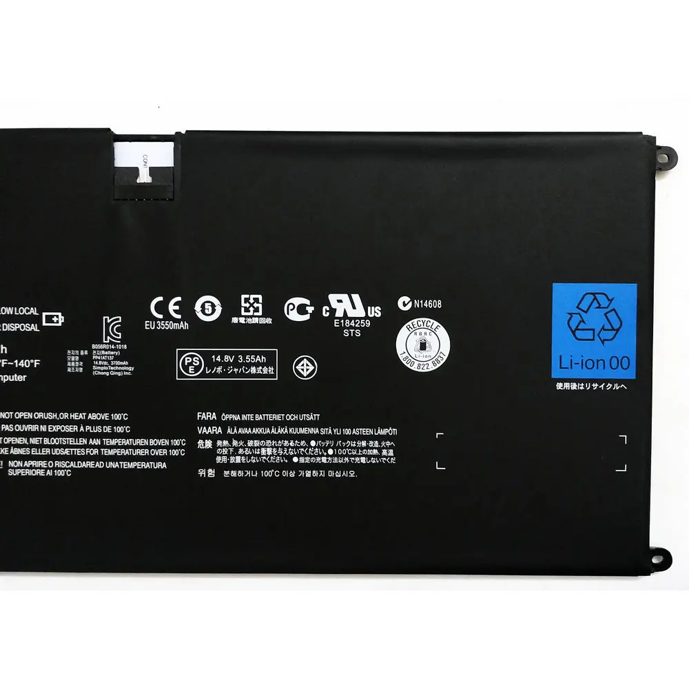 Imagem -03 - Bateria do Portátil para Lenovo Ideapad L10m4p12 Genuíno Ioga 13 U300 Série U300s 4icp5 56 120 14.8v 54wh 3700mah