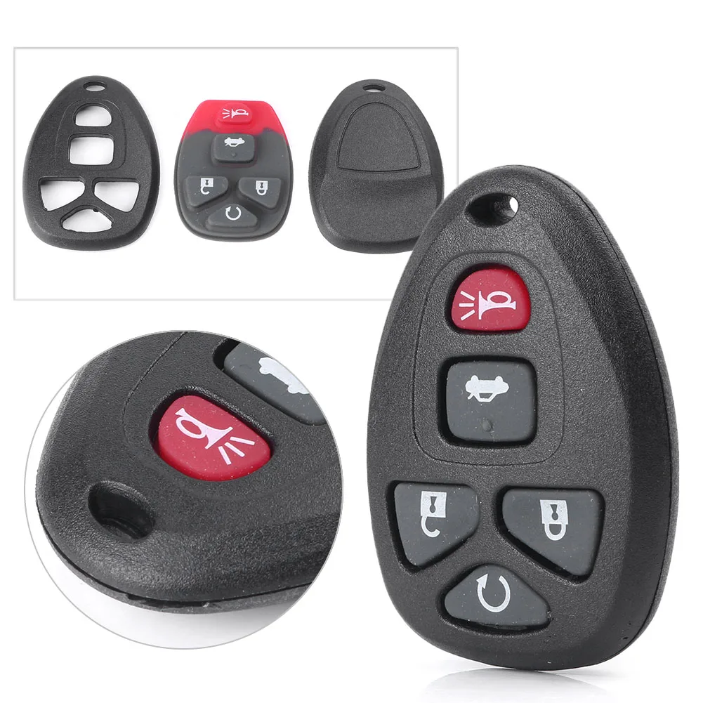 For Cadillac DTS  / Buick LaCrosse Lucerne Car 5 Button Remote Key Case Shell For Chevrolet Cobalt  HHR  Malibu Monte Carlo