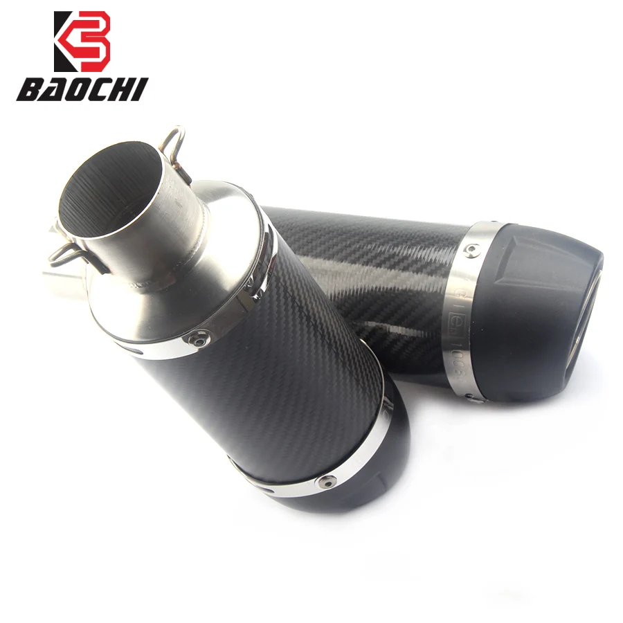 

Motorcycle Carbon Fiber Exhaust Pipe Escape Muffler 51 for Cafe Racer Yamaha Nmax Honda Ducati Harley Suzuki Kawasaki Z250 Z900