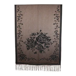 Boutique Scarf Mujer Jacquard Rayon Wraps Shawls Femme Pashmina Fashion Floral Soft Hijabs Vimpa