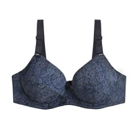 DaiNaFang-ropa interior Sexy para mujer, lencería ultrafina, gruesa, de color blanco, rosa, caqui, negro, Beige y azul, Copa DEF completa, talla grande