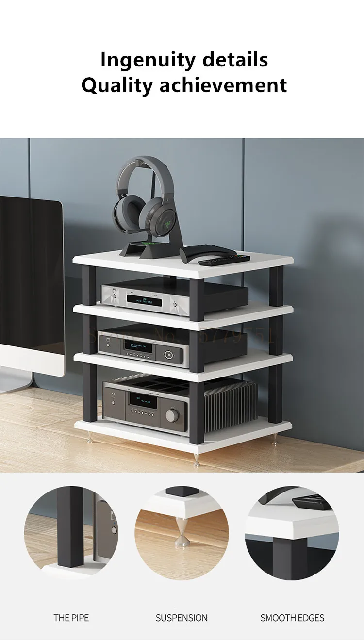 オーディオラック　アンプラック デスクトップスタンドアンプ,3層および4レベル,小さなオーディオ