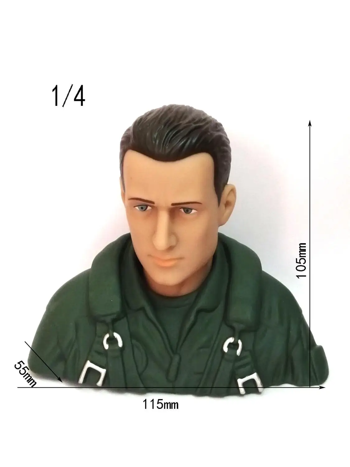 1/4-1/5 pilot modern soldier head can rotate flexibly