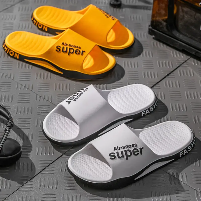 Home travel sandals fashion bathing slippers personality Korean students\' indoor anti odor anti slip soft bottom beach shoes