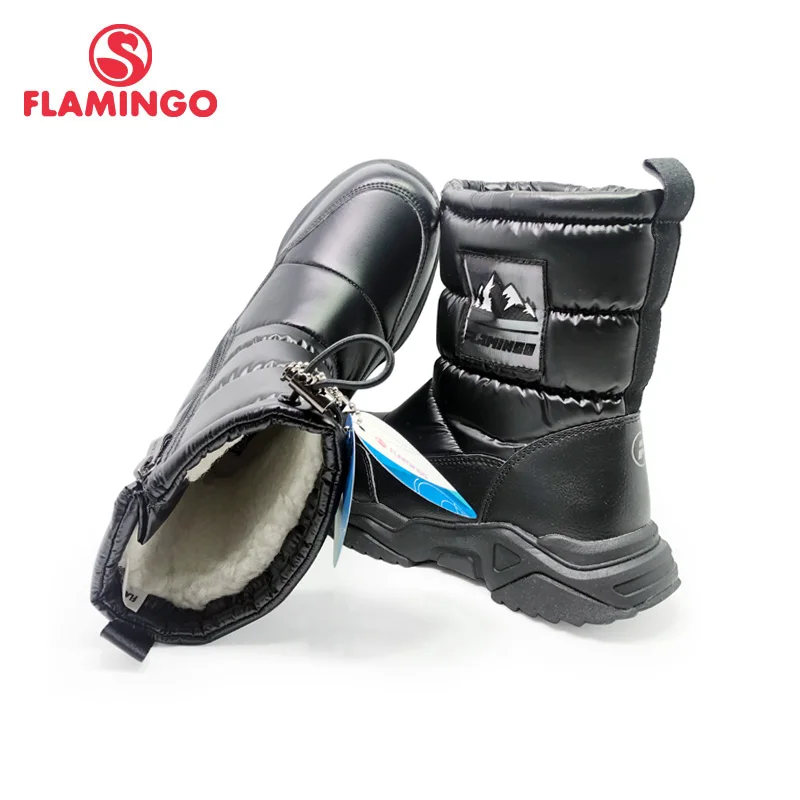 FLAMINGO Winter High Quality Mid-Calf Wool Keep Warm Kids Shoes Anti-slip Snow Boots for Boy Free Shipping 202D-F1-2086