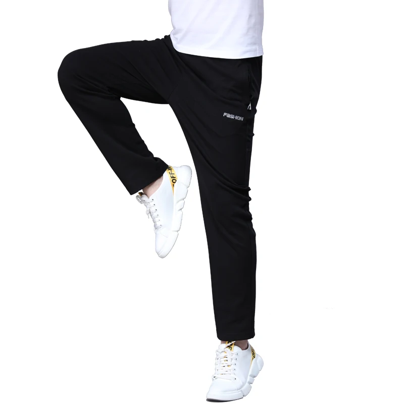 Men\'s Sports Pants with Zipper Pockets,Elastic Waist Sweatpants, Casual Jogging Trousers, Monochromatic, Plus Size, 6XL