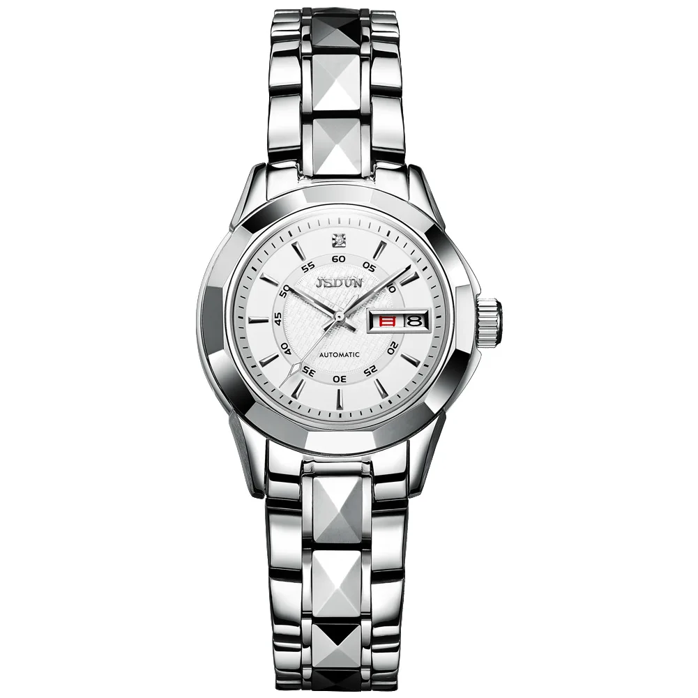 

JSDUN-Sapphire Mechanical Ladies Watch,Luxury Brand, Tungsten Steel, Waterproof, High Quality, Stylish And Simple