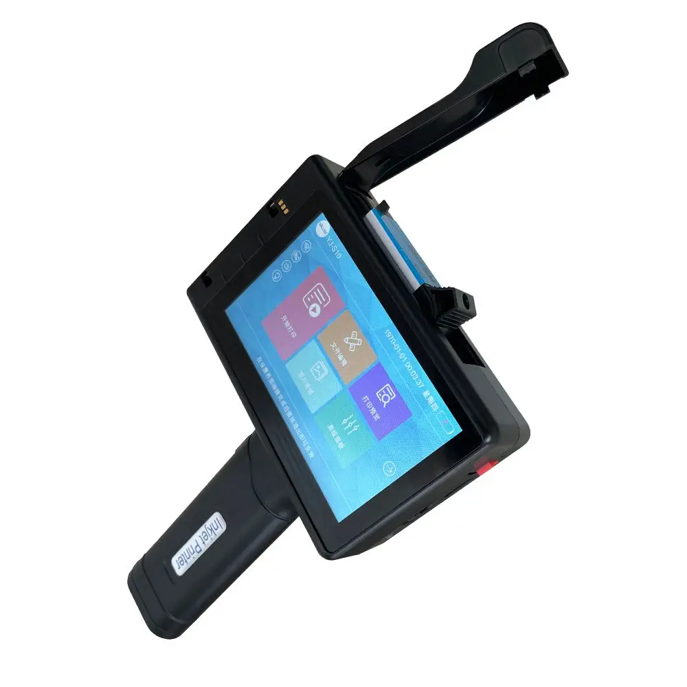 Imagem -05 - Luz Portátil Handheld Impressora a Jato de Tinta Capacitivo Inteligente 4.3 Polegada Uso da Tela de Toque para Qr-código de Barras Data S10 Novo 25.4 mm