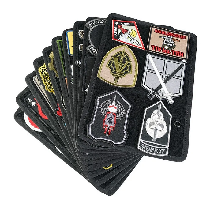 Embroidery Patch Collection Display Book with Detachable Metal Buckle PVC Armband Finishing Storage Hanging Bag for Posters