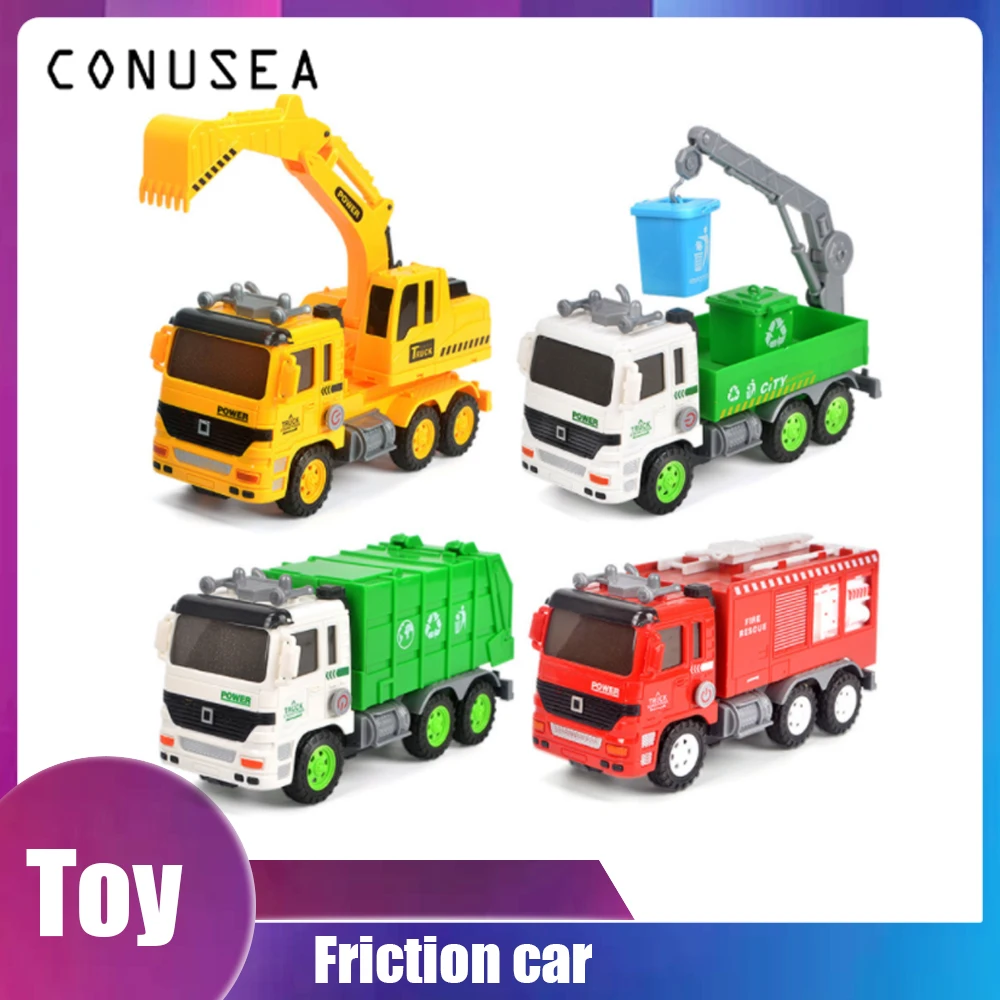 

Engineering Vehicle Fire car model Garbage truck lights sounds Gifts for the new year children toys 6 to 10 years educational