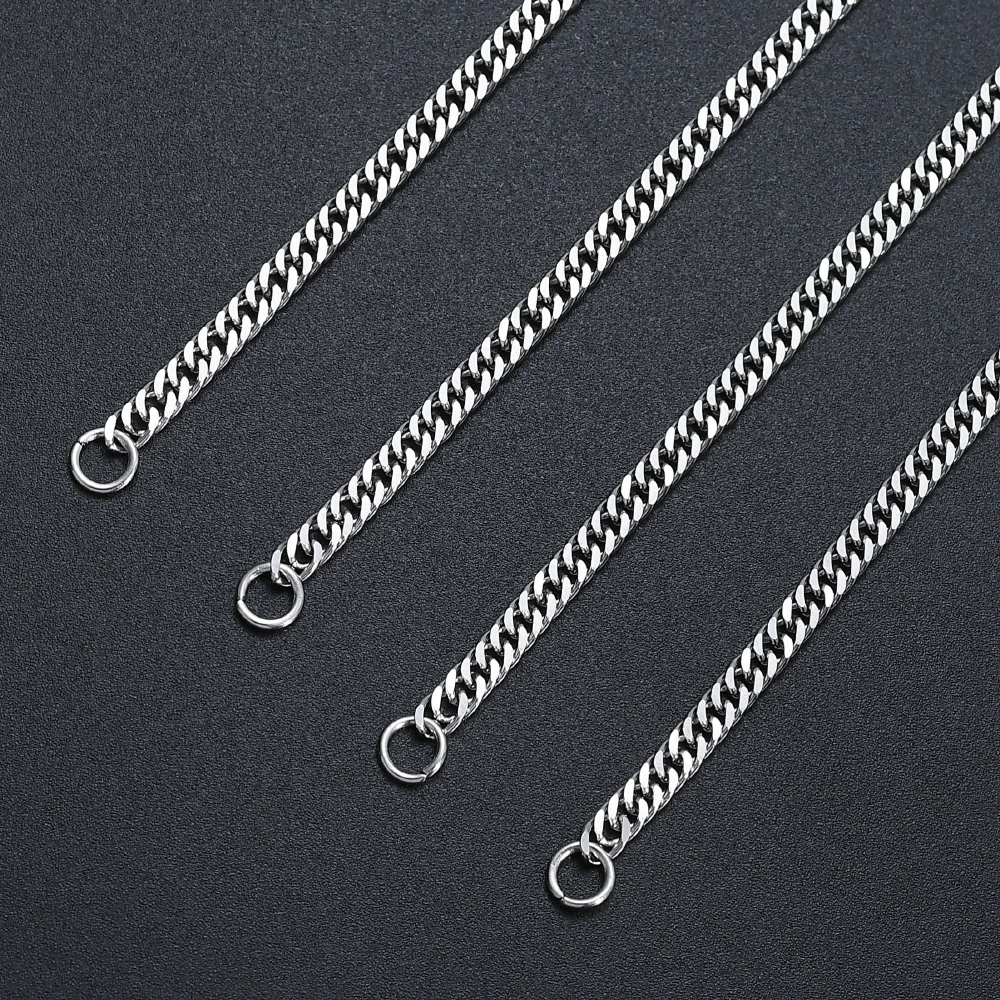 Wholesale Price Width 4MM 316L Stainless Steel Chain Necklace Fashion Men Link Necklace Hip Hop Rock Jewelry drop shipping