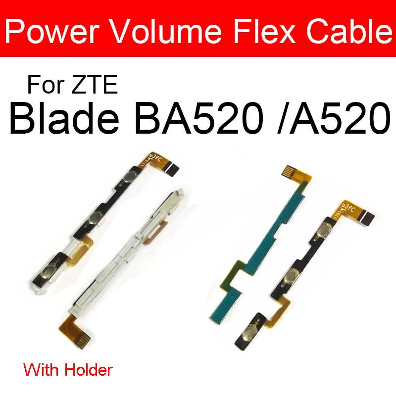 

Power Volume Flex Cable For ZTE Blade A520 BA520 Power Volume Side keypads Button Replacement Repair