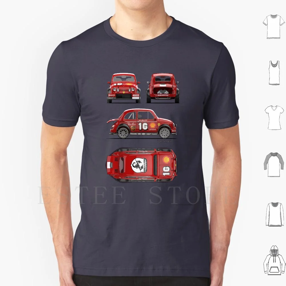 Abarth 500 Scuderia T Shirt Men Cotton 6xl 500 Scuderia Car Because Vintage 3d Nuova 500 Abarth Automotive Rally Fiat500