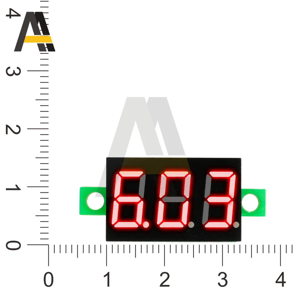 0.36นิ้วโวลต์มิเตอร์ DC 0-30V 3สายไฟ LED รถยนต์เครื่องวัดแรงดันไฟฟ้าโวลต์มิเตอร์แผง3หลักแรงดันไฟฟ้าปัจจุบัน