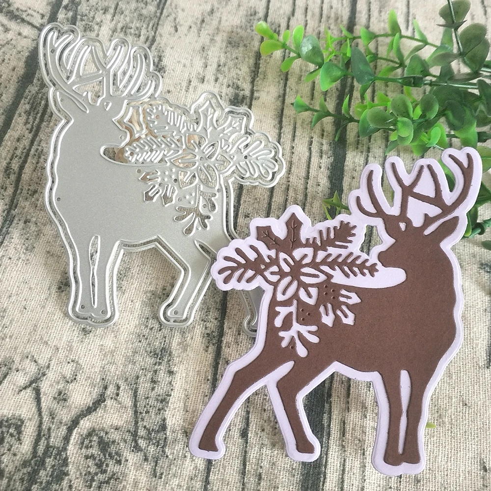 New deer metal cutting mold with Christmas decorations, used for DIY scrapbooks, cards, photo album decorations, handmade crafts