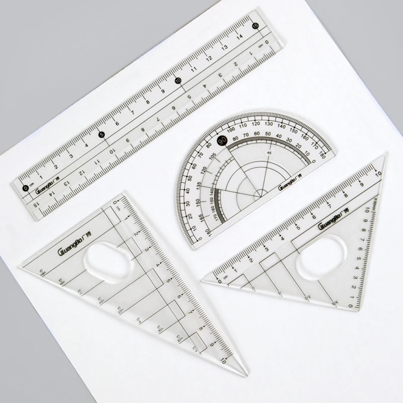 Guangbo Multifunktionale Ausarbeitung Zeichnung Kompass Set 2Pcs/7Pcs Herrscher Briefpapier Set Dreieck Winkelmesser Für Schule Büro Liefern