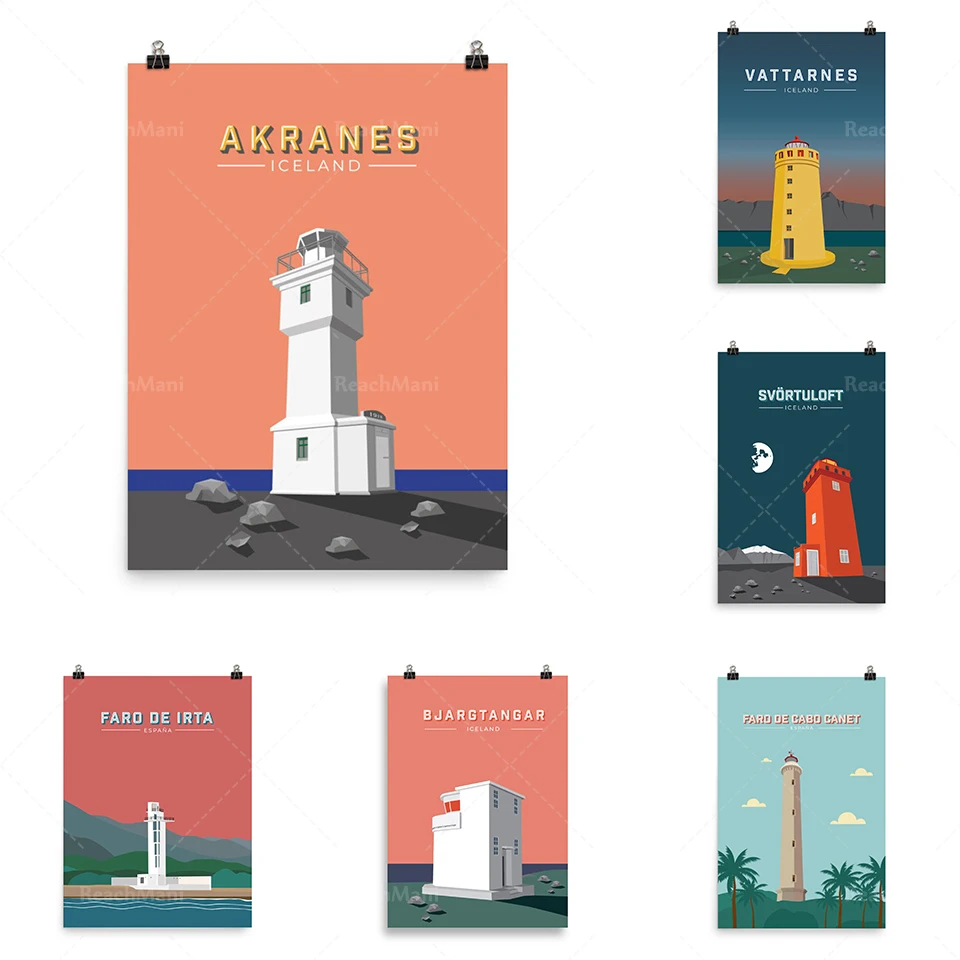 

Tourist Attractions Poster Nordic Design/Nordic Style/Simple