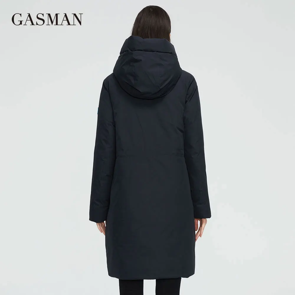 GASMAN-chaqueta con capucha para mujer, abrigo largo y grueso, Parka informal de alta calidad, para invierno, 2022