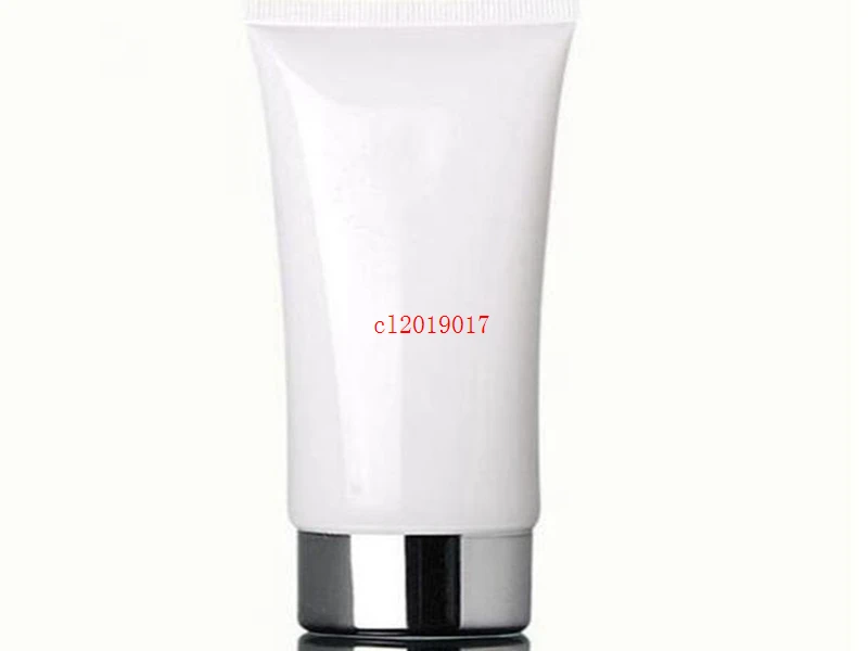 100ml White Amber soft tube / black pp cap /cream lotion bottle / plastic PE hoses / cosmetic packaging empty bottles