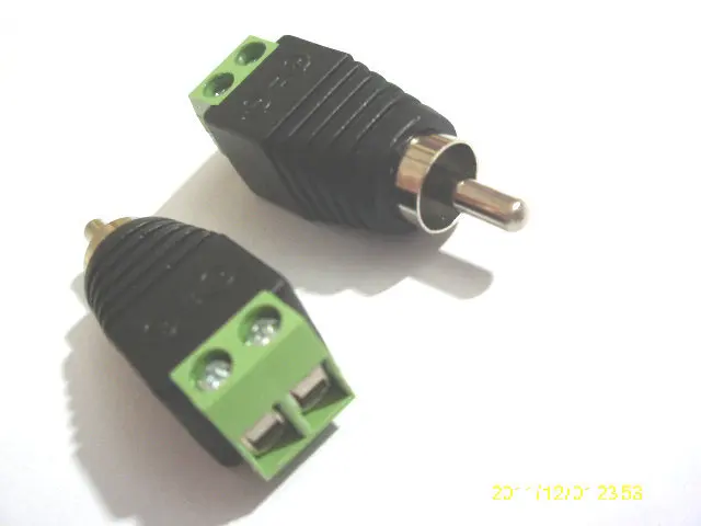 Imagem -03 - Bloco de Terminais para Rca Macho para tv Vídeo Adaptador Cinch Conector Novo 100 Peças