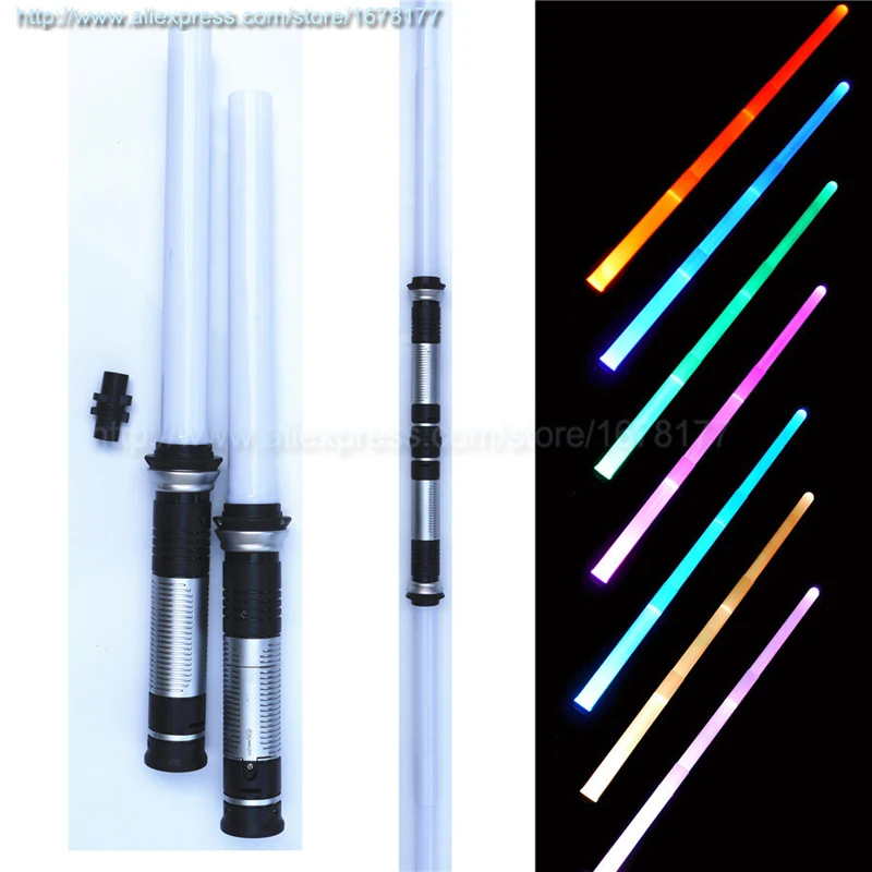 2 adet/grup LED kılıç yanıp sönen ışık oyuncaklar Vader parti ışık Sabers plastik Anime Swords boy Cosplay Proprs