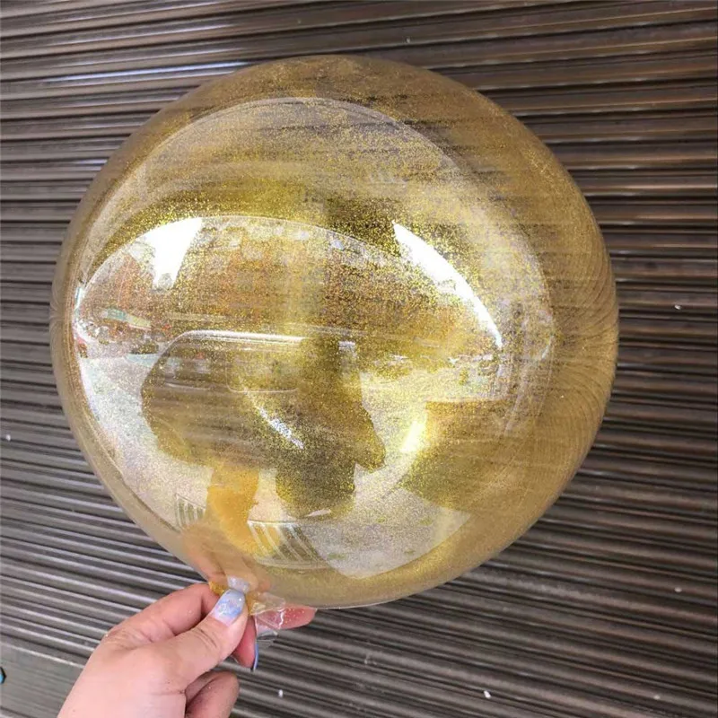DIY Wedding Birthday Party Decoration Bobo Balloons 18 Inch colorful glitter Round PVC Transparent Christmas Decor Bobo globos