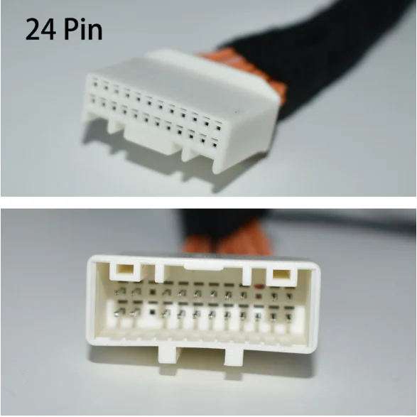 24 piny drut dla Renault-Clio 4 2012 ~ 2018 oryginalny ekran samochodu złącze/kamera cofania wejście RCA kabel Adapter