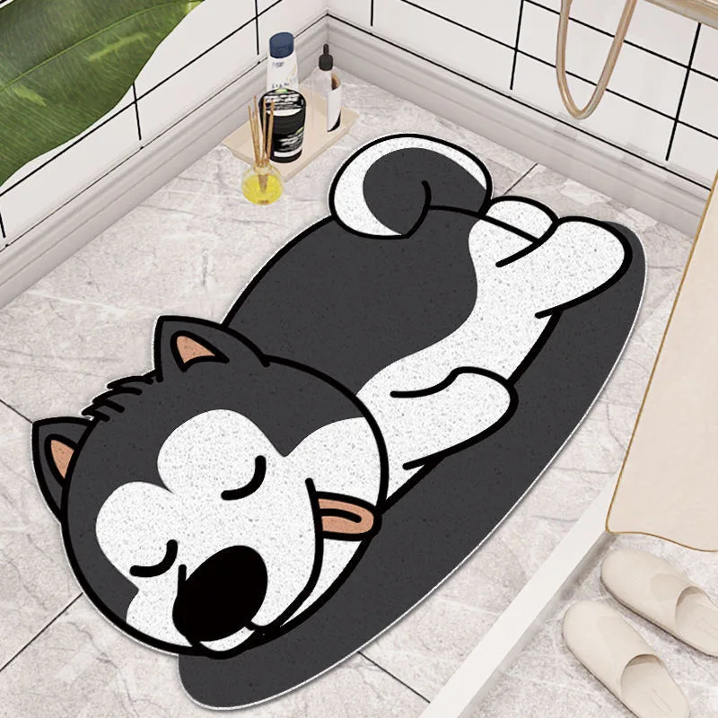 Cartoon Enterance Doormat Bathroom Non-slip Mat Waterproof Hollow Shower Floor Mat Household Anti-fall Floor Mat