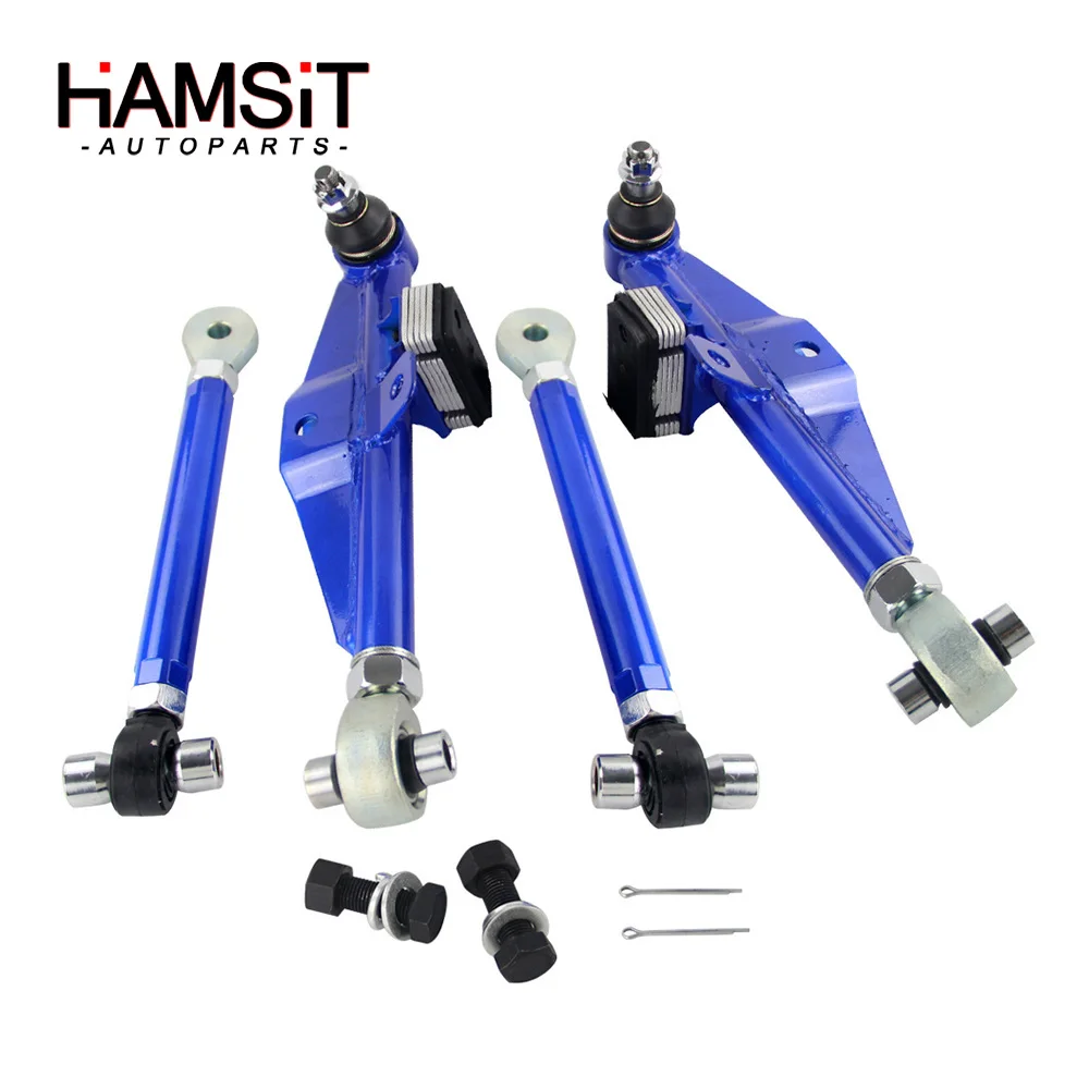 Hamsit Front Lower Control Arms High Angle Tension Rod For 89-98 Nissan 180SX 200SX 240SX 300ZX