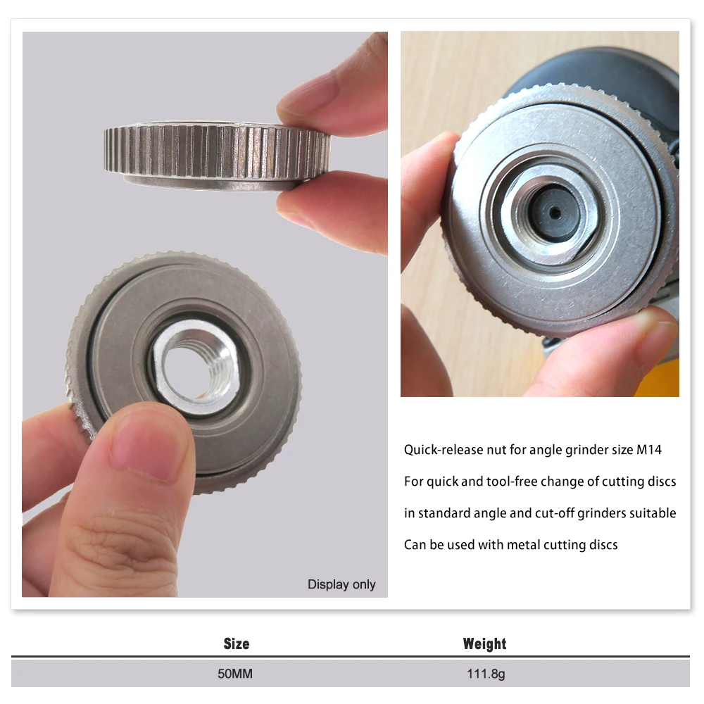 1 Pcs Angle Grinder Outer and Inner Flange nut Set Tool M14 Thread Used for Angle Grinders Cutting Machines