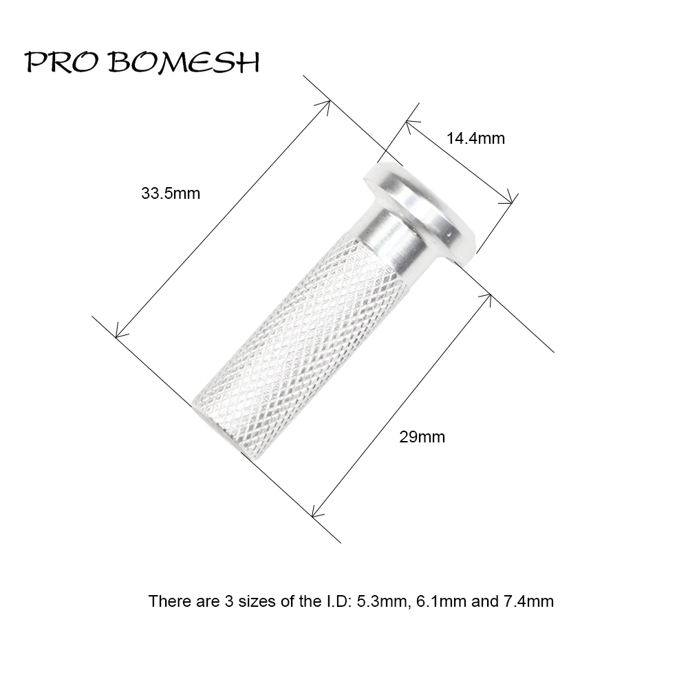 Pro Bomesh 1pcs Aluminum DIY Fishing Reel Seat Accessory Trim With 3 Ferrules DIY Fishing Rod Componnet