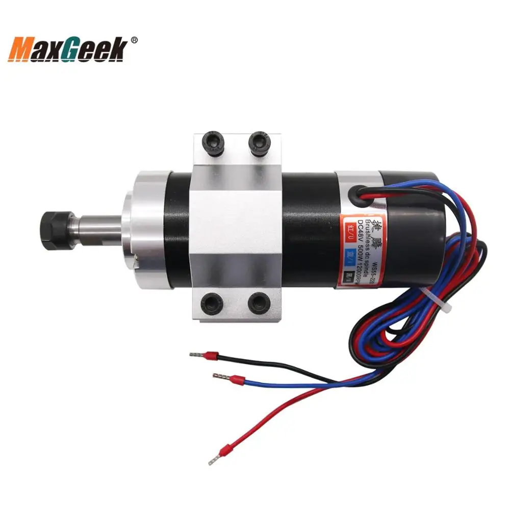 Maxgeeker11 bldc 500w controlador driver do motor máquina de gravura eixo principal estacionário fixação cnc pcb comutação fonte alimentação