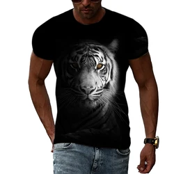 Summer Fashion Tiger graphic t shirts Men Casual Print Trend short sleeve t-shirts Hip Hop Harajuku Animal Pattern streetwear