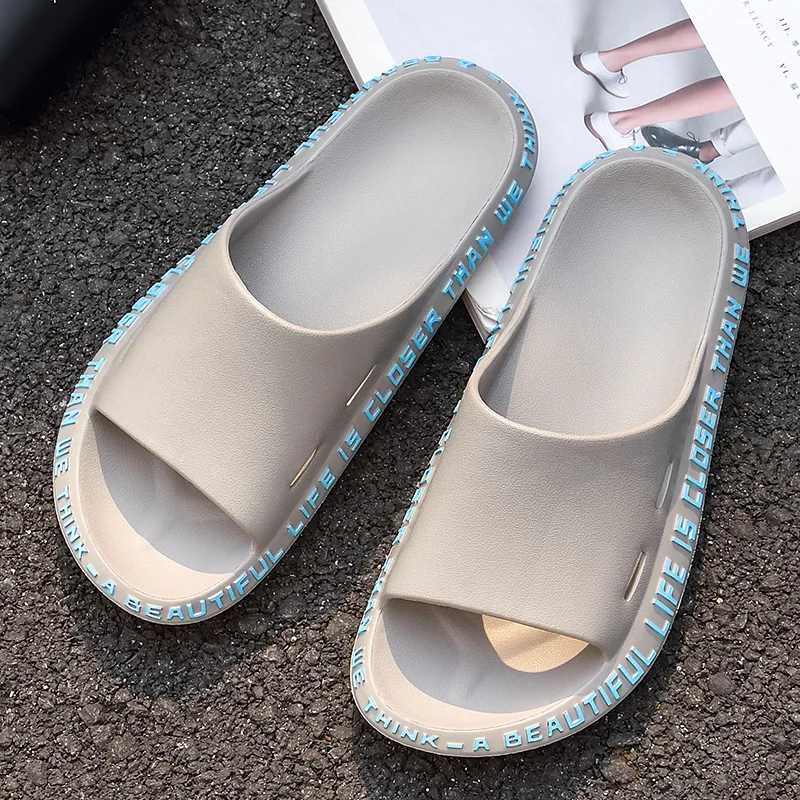 New Slippers men women flip flop indoor bathroom sandals slippers home soft bottom couple non-slip bath beach sandals