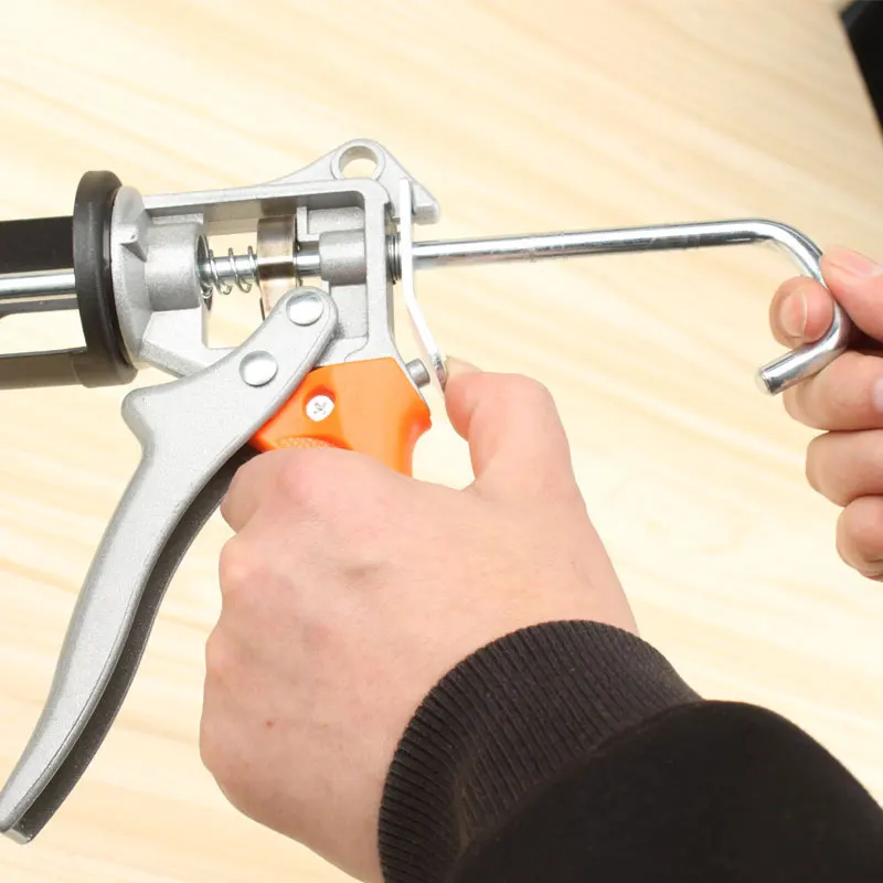 Manual Cartridge Gun Thick Durable Caulking Gun Rotate 360 Degrees With Aluminum Handle Professional Labor-saving Glass Glue Gun