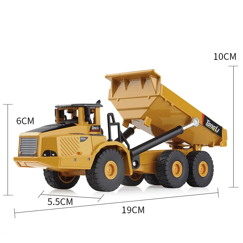 High simulation Alloy Toys 1:50 Scale Mechanical dumper truck Collections Metals molds for diecasting metals Boys Christmas Gift