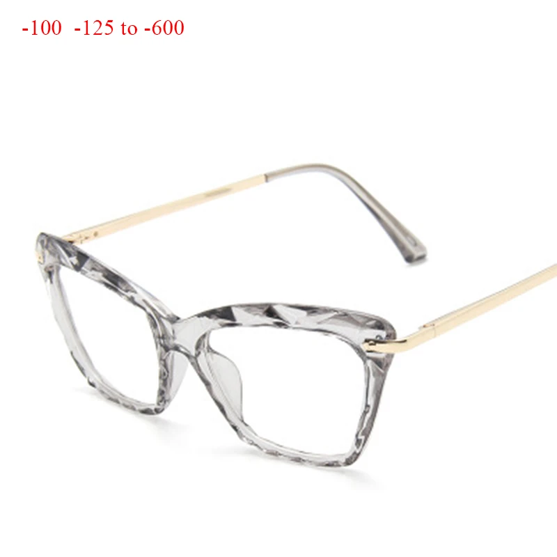 

Fashion Women Myopia Cat Eye Glasses Frames Shortsighted Optical Spectacles Glasses Ladies Female Computer Glasses L3