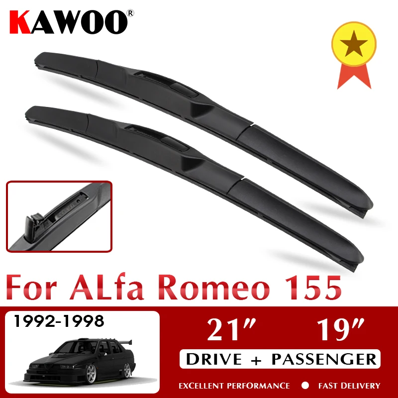 

KAWOO Wiper Front Car Wiper Blades For Alfa Romeo 155 October 1992 - Nov. 1998 Windshield Windscreen Window 21"+19" LHD RHD