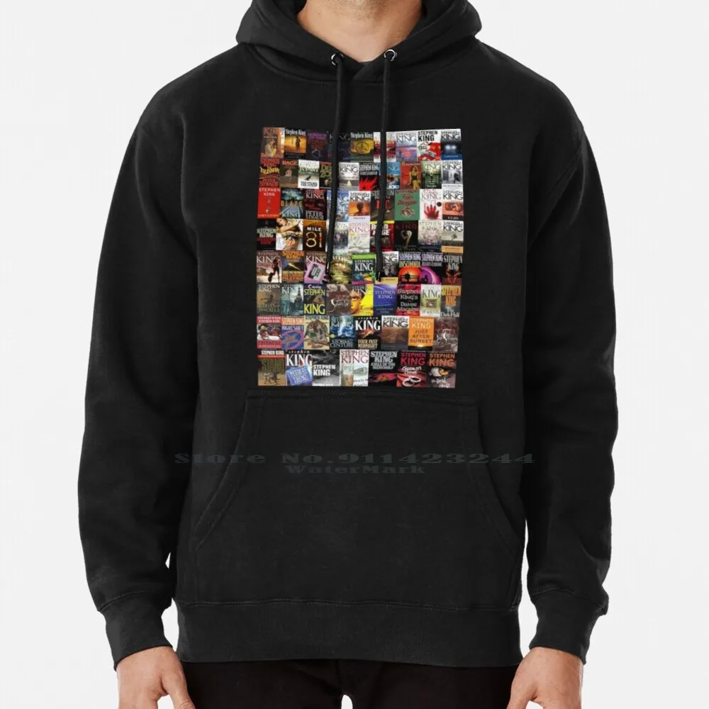 Stephen King Books Collage Hoodie Sweater 6xl Cotton Stephen King Novel Books Collage Book Covers Novels Horror Steven King